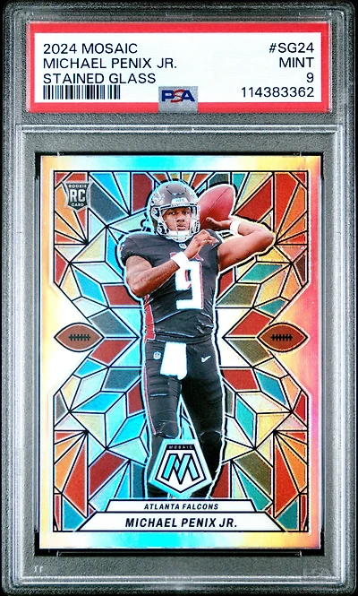 2024 Panini Mosaic Stained Glass Sg24 Michael Penix Jr. PSA 9