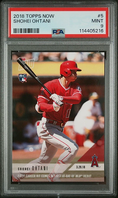 2018 Topps Now 5 Shohei Ohtani PSA 9