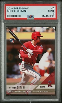2018 Topps Now 5 Shohei Ohtani PSA 9