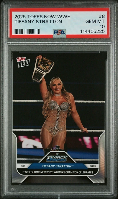 2025 Topps Now Wwe 8 Tiffany Stratton PSA 10