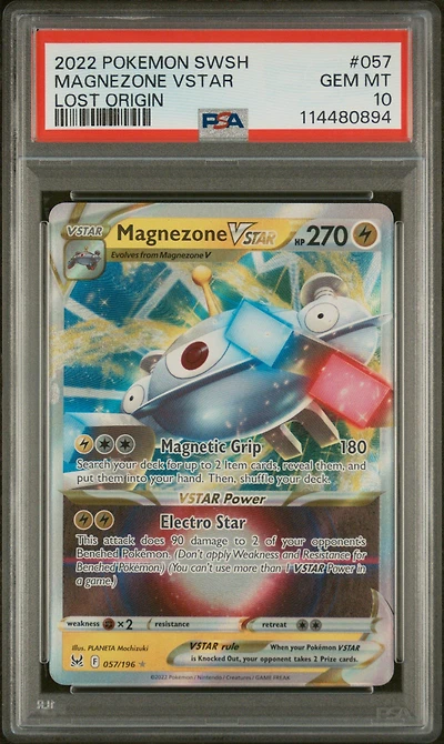 2022 Pokemon Sword & Shield Lost Origin 057 Magnezone Vstar PSA 10