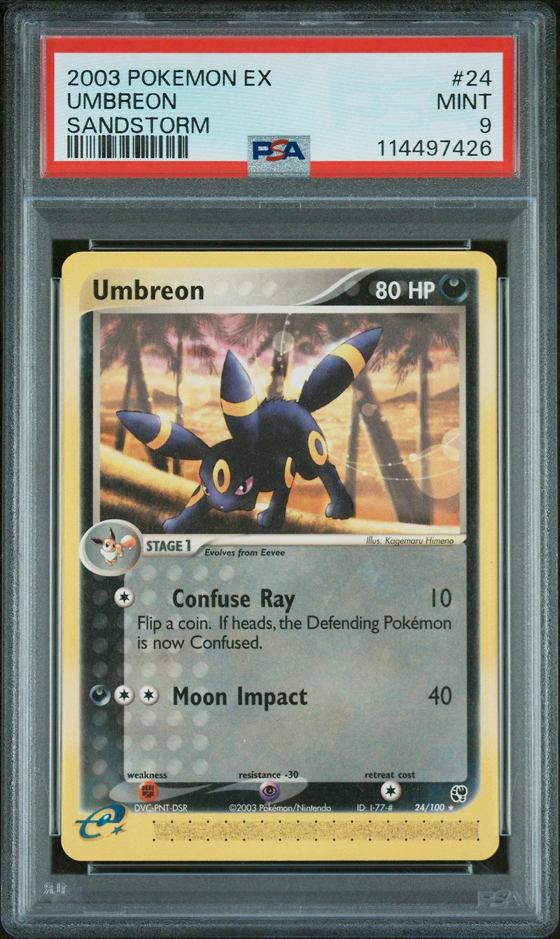 2003 Pokemon Ex Sandstorm 24 Umbreon PSA 9
