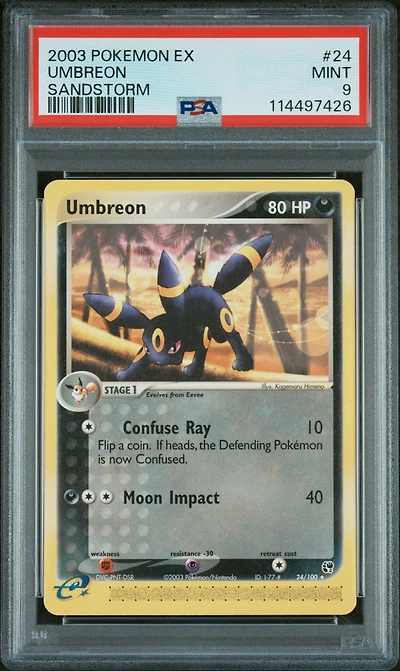 2003 Pokemon Ex Sandstorm 24 Umbreon PSA 9