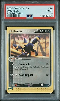2003 Pokemon Ex Sandstorm 24 Umbreon PSA 9