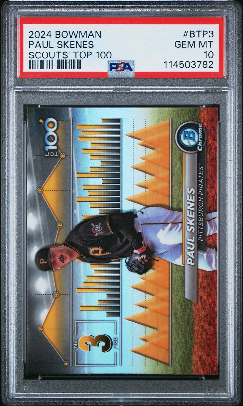 2024 Bowman Bowman Scouts' Top 100 Btp3 Paul Skenes PSA 10