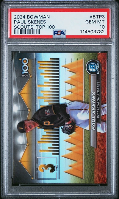 2024 Bowman Bowman Scouts' Top 100 Btp3 Paul Skenes PSA 10