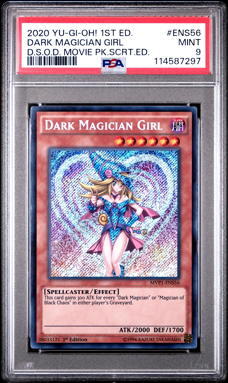 2020 Yu-gi-oh! The Dark Side Of Dimensions Movie Pack Secret Edition Ens56 Dark Magician Girl 1st Edition PSA
