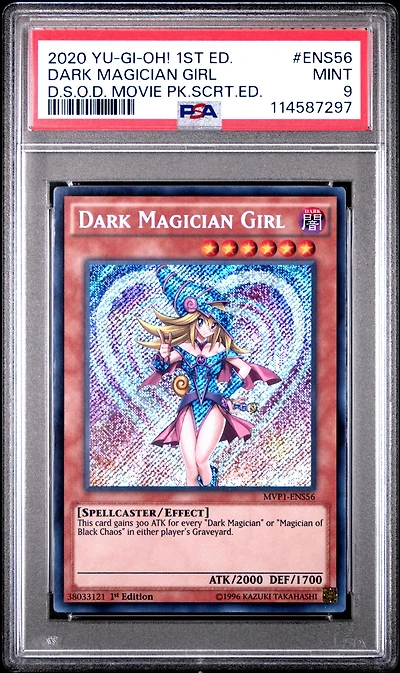 2020 Yu-gi-oh! The Dark Side Of Dimensions Movie Pack Secret Edition Ens56 Dark Magician Girl 1st Edition PSA