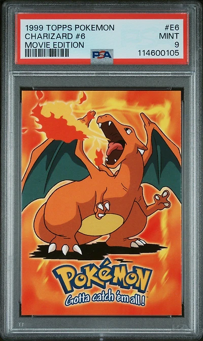 1999 Topps Pokemon The Movie Edt E6 Charizard #6 PSA