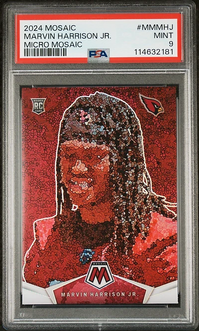 2024 Panini Mosaic Micro Mosaic Mmmhj Marvin Harrison Jr. PSA 9