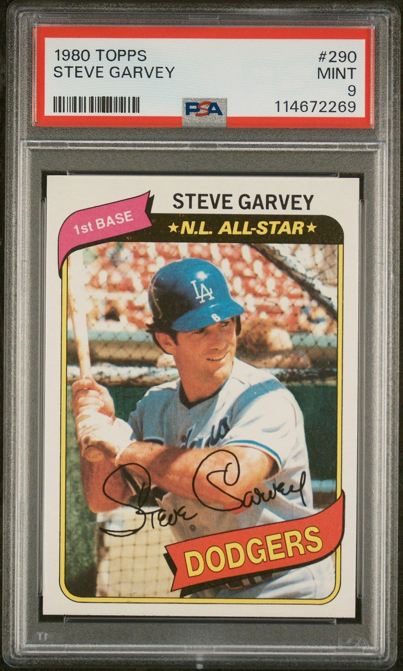 1980 Topps 290 Steve Garvey PSA 9