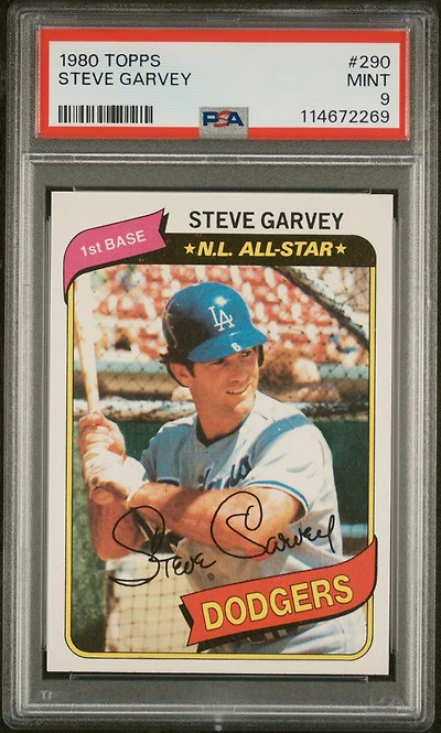 1980 Topps 290 Steve Garvey PSA 9