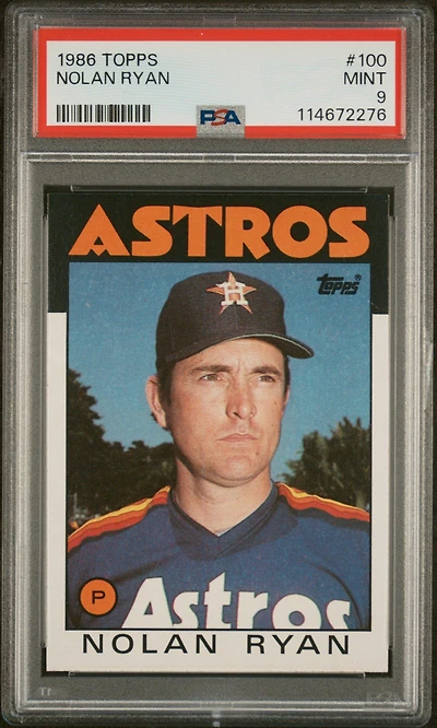 1986 Topps 100 Nolan Ryan PSA 9