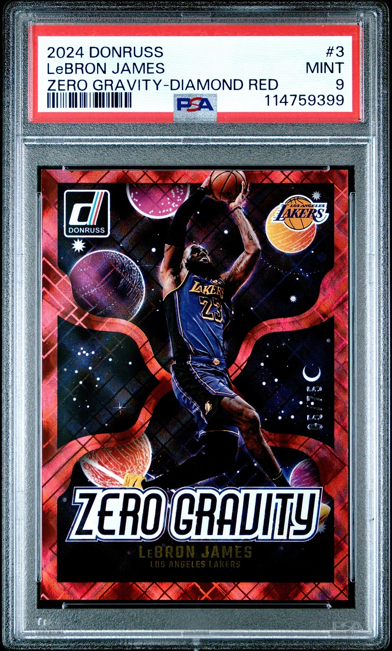 2024 Panini Donruss Zero Gravity 3 Lebron James Diamond Red PSA 9