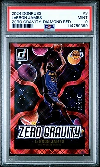 2024 Panini Donruss Zero Gravity 3 Lebron James Diamond Red PSA 9
