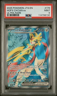 2025 Pokemon Jtg En-journey Together 176 Hop's Zacian Ex Ultra Rare PSA 9