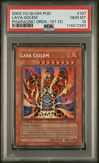 2003 Yu-gi-oh! Pgd-pharaonic Guardian 107 Lava Golem 1st Edition PSA 10