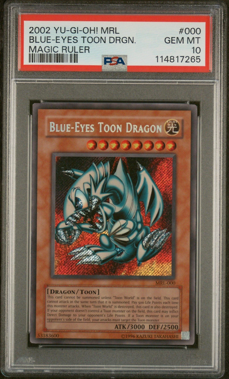 2002 Yu-gi-oh! Mrl-magic Ruler 000 Blue-eyes Toon Dragon PSA 10