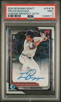 2024 Bowman Draft Chrome Prospect Autographs Cpatb Travis Bazzana PSA 9