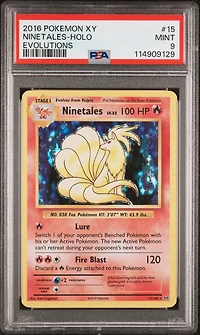 2016 Pokemon Xy Evolutions 15 Ninetales-holo PSA