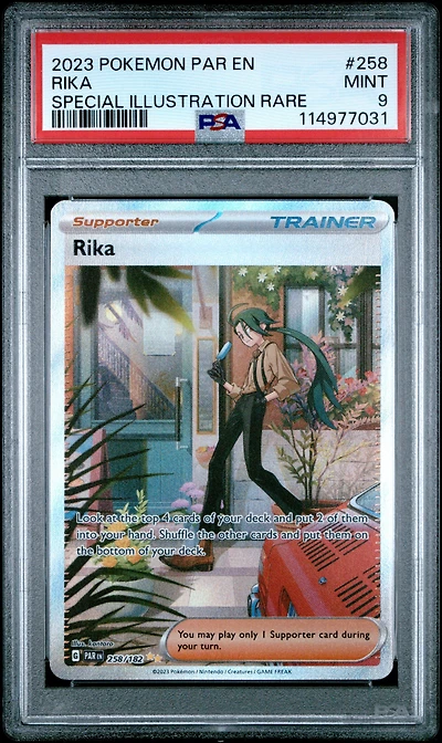 2023 Pokemon Par En-paradox Rift 258 Rika Special Illustration Rare PSA 9