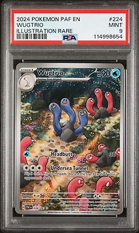 2024 Pokemon Paf En-paldean Fates 224 Wugtrio Illustration Rare PSA