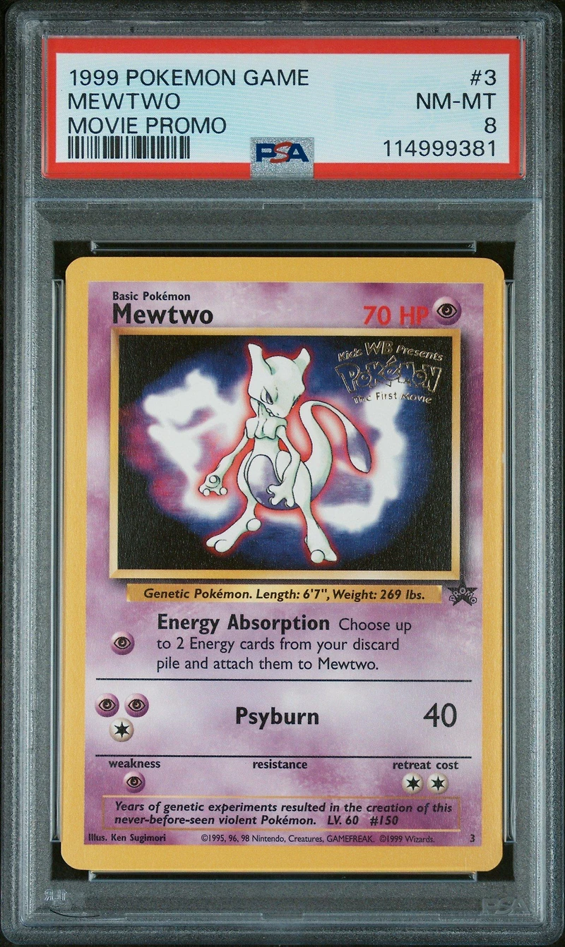 1999 Pokemon Game Movie 3 Mewtwo Movie Promo PSA