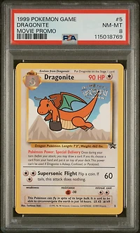 1999 Pokemon Game Movie 5 Dragonite Movie Promo PSA