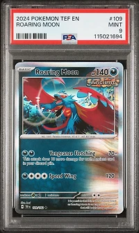 2024 Pokemon Tef En-temporal Forces 109 Roaring Moon PSA 9