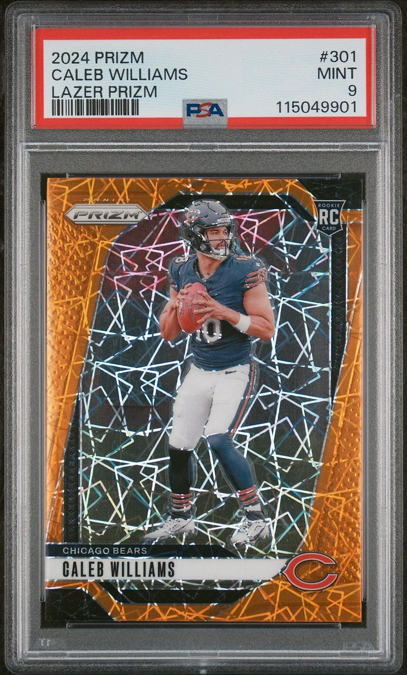 2024 Panini Prizm 301 Caleb Williams Lazer Prizm PSA 9