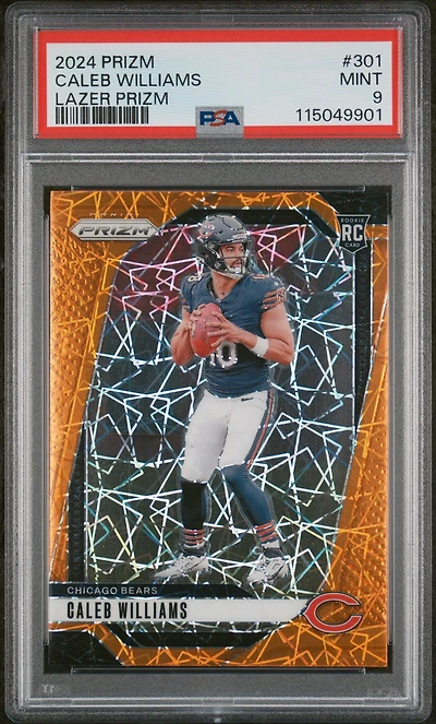 2024 Panini Prizm 301 Caleb Williams Lazer Prizm PSA 9