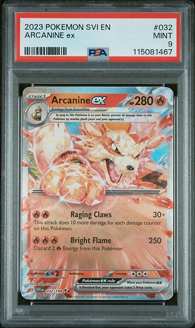 2023 Pokemon Svi En-scarlet & Violet 032 Arcanine Ex PSA