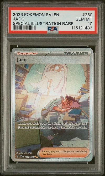 2023 Pokemon Svi En-scarlet & Violet 250 Jacq Special Illustration Rare PSA 10