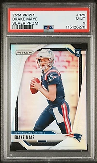2024 Panini Prizm 329 Drake Maye Silver Prizm PSA