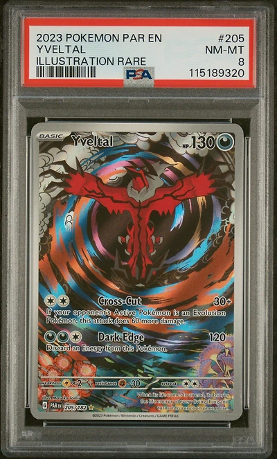 2023 Pokemon Par En-paradox Rift 205 Yveltal Illustration Rare PSA
