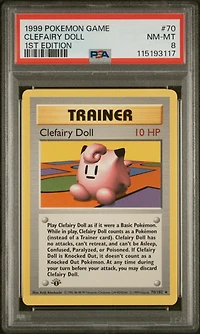 1999 Pokemon Game 70 Clefairy Doll 1st Edition PSA
