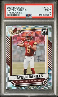 2024 Panini Donruss The Rookies Tr37 Jayden Daniels PSA 9