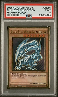 2020 Yu-gi-oh! Maximum Gold En001 Blue-eyes White Dragon 1st Edition PSA