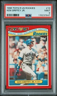 1990 Toys R Us Rookies 13 Ken Griffey Jr. PSA 9