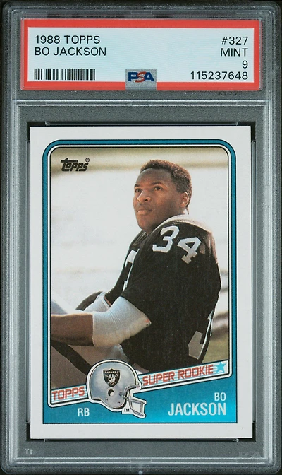 1988 Topps 327 Bo Jackson PSA 9