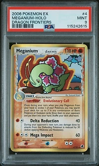 2006 Pokemon Ex Dragon Frontiers 4 Meganium-holo PSA 9