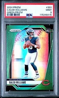 2024 Panini Prizm 301 Caleb Williams Green Prizm PSA 9