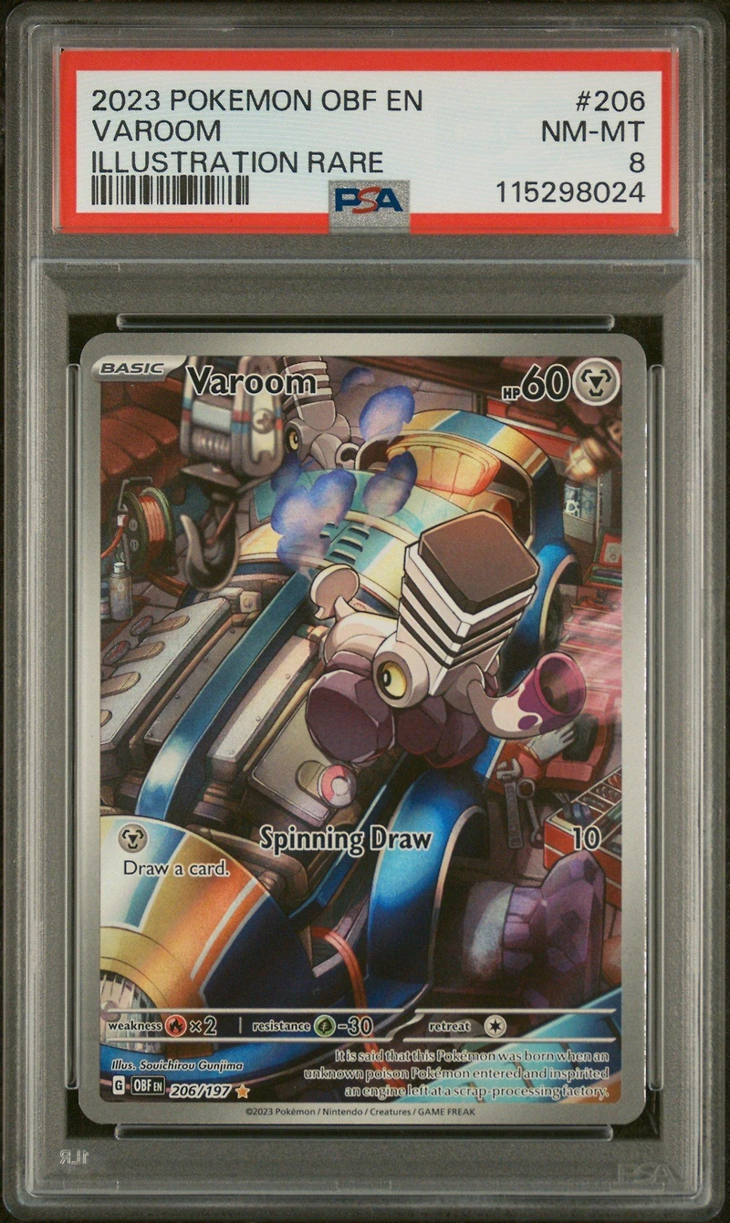 2023 Pokemon Obf En-obsidian Flames 206 Varoom Illustration Rare PSA