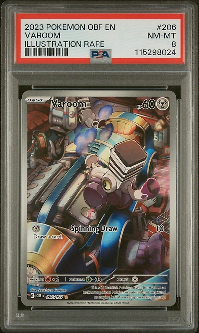 2023 Pokemon Obf En-obsidian Flames 206 Varoom Illustration Rare PSA