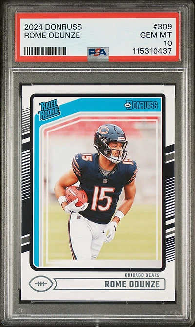 2024 Panini Donruss 309 Rome Odunze PSA 10