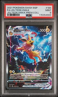 2021 Pokemon Swsh Black Star Promo 184 Full Art/jolteon Vmax Jolteon Vmax Premium Collection PSA