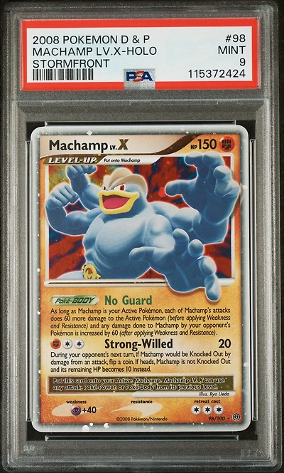 2008 Pokemon Diamond & Pearl Stormfront 98 Machamp Lv.x-holo PSA 9