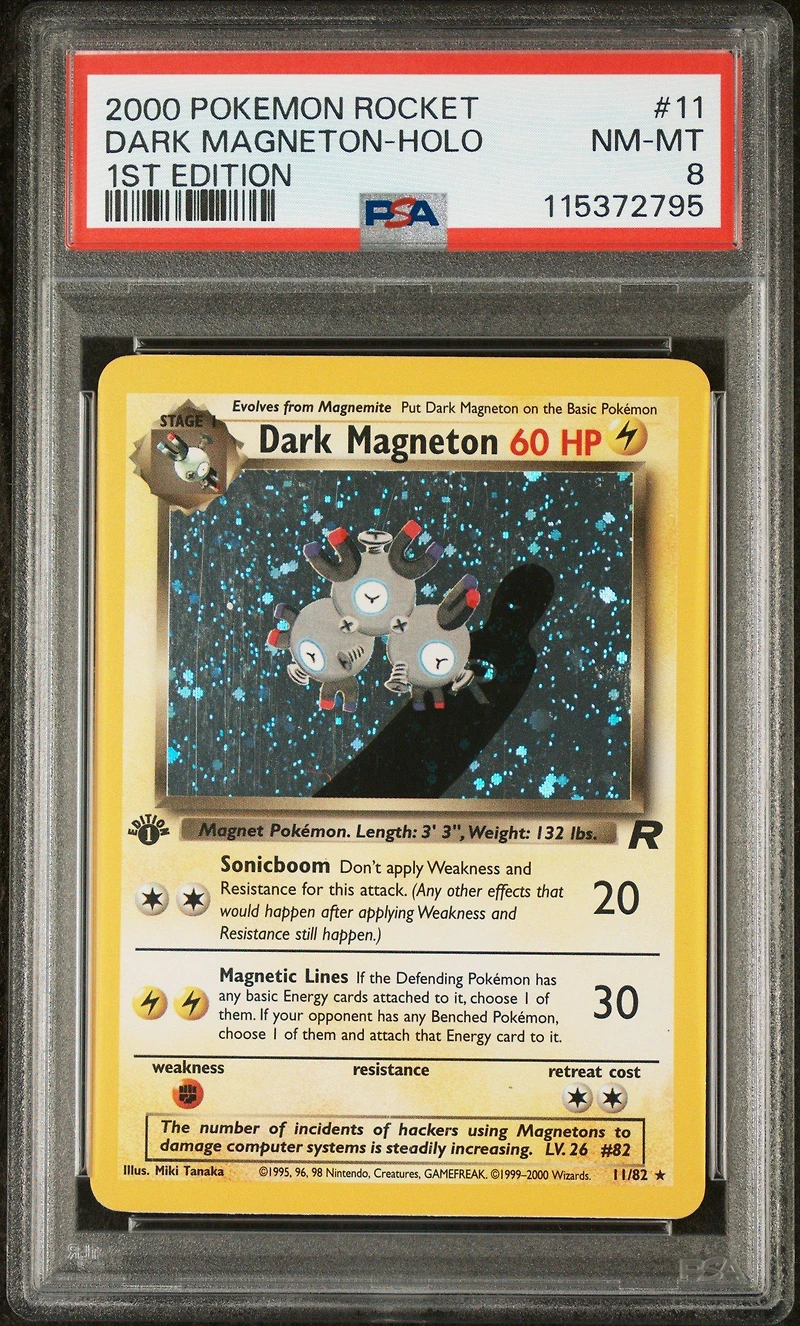 2000 Pokemon Rocket 11 Dark Magneton-holo 1st Edition PSA