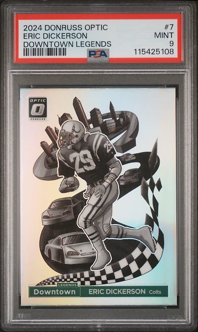 2024 Panini Donruss Optic Downtown Legends 7 Eric Dickerson PSA