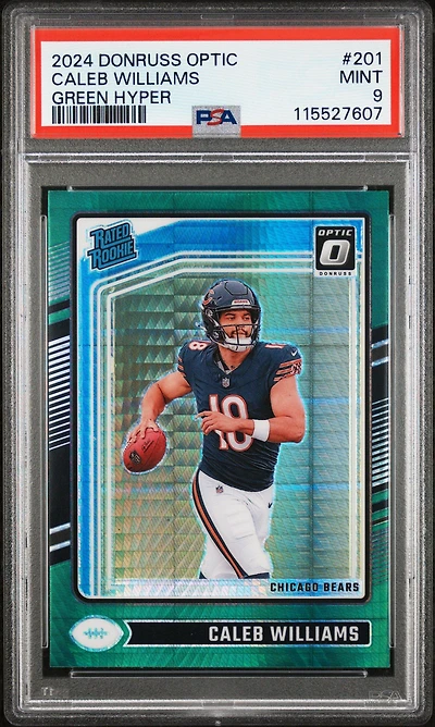 2024 Panini Donruss Optic 201 Caleb Williams Hyper PSA 9